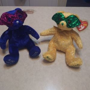 Set of Mardi Gras Beanie Babies - from 2005
